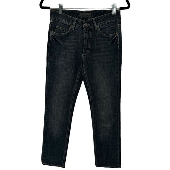 Acne Hex Blue Skinny Women's Jeans Size 26 L 32 Whiskers Classic Luxury Quality